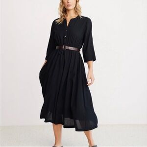 Jenni Kayne - Seersucker Dress - Black - Size Medium